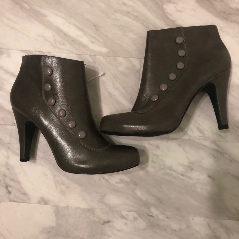 Gray Heeled Boots